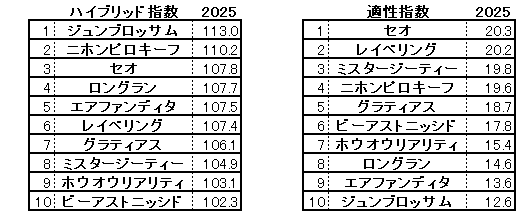 2025　マイラーズＣ　HB指数